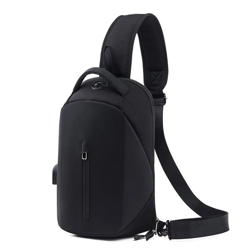 

Brand New Men's Messenger Bag Business Shoulder s Sling Mini USB Charging Chest bags for 9.7 inch ipad