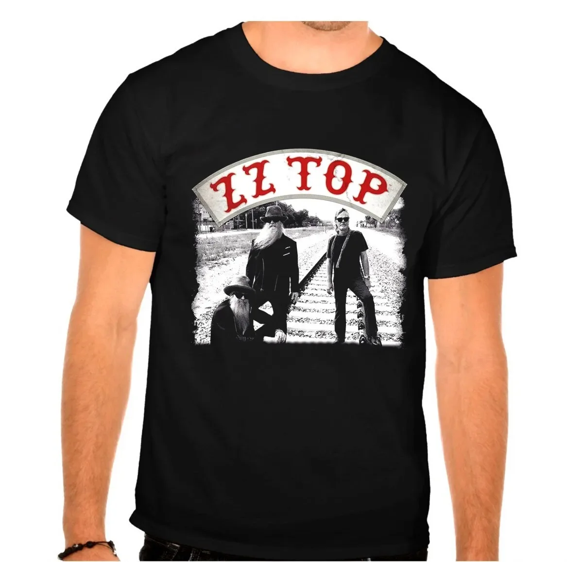 Фото ZZ TOP ZZTOP Рок-группа, легенды рок-музыки, черная футболка 943 №1