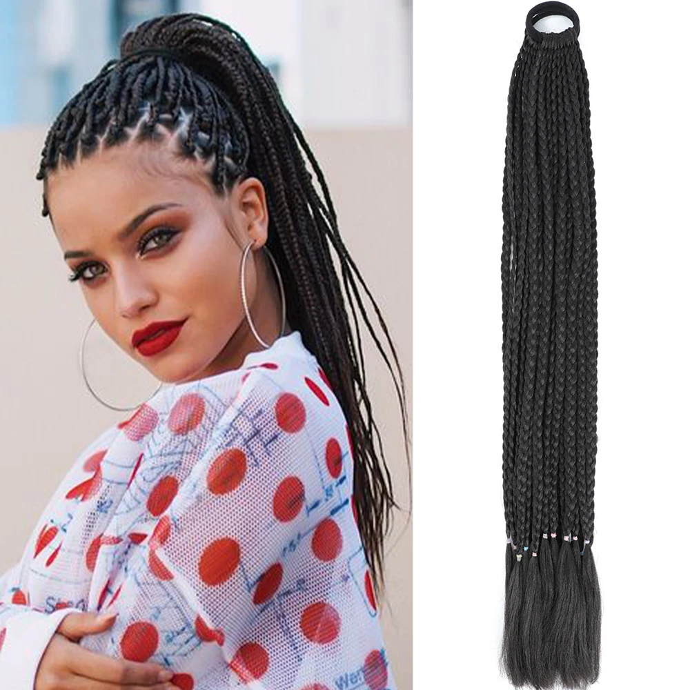 

Colorful Braid Synthetic Hair Ponytail Rope Tie Girls Princess Color Tail Wig Children's Styling Baby Accessories