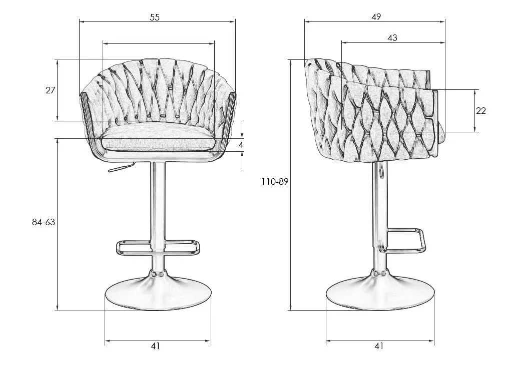 Барный стул LEON серый LM-9690 grey (LAR-275-17) | Стулья