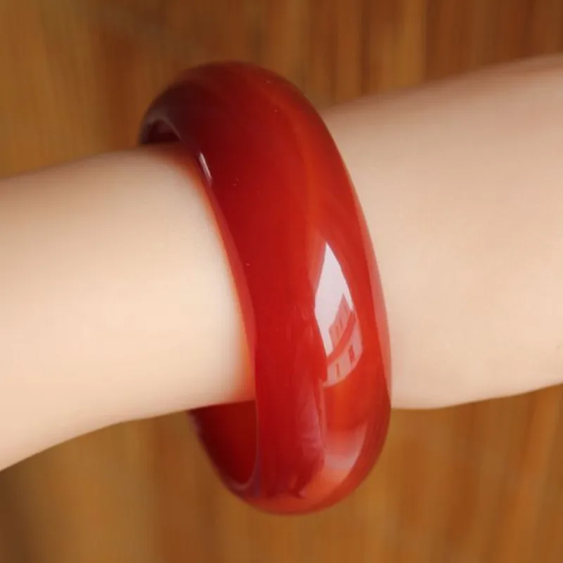 

Hot selling natural hand-carved Red Carnelian agate widened Bangle52-62mm fashion Accessories Men Women Luck Gifts Amulet for
