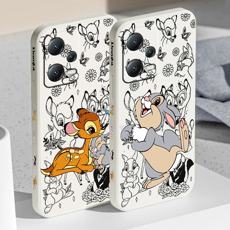 Чехол для телефона из мультфильма Бэмби чехол с левой веревкой Xiaomi Redmi Note 13 12 12S 12R
