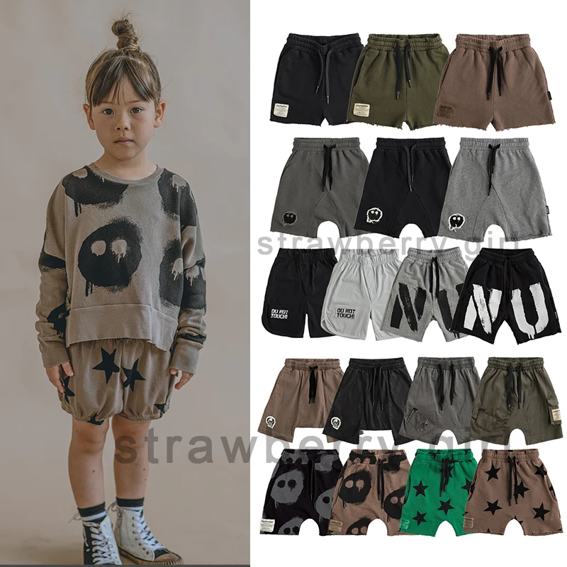 

NU 2022 Summer Boys Shorts Sports Pants Fashion Brand Designer Children's Casual Pants Teenager Denim Shorts Baby Shorts 1-14Y
