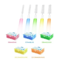 60pcs i shaped interdental brush denta floss interdental cleaners dental teeth brush toothpick oral care tool travel toothbrush