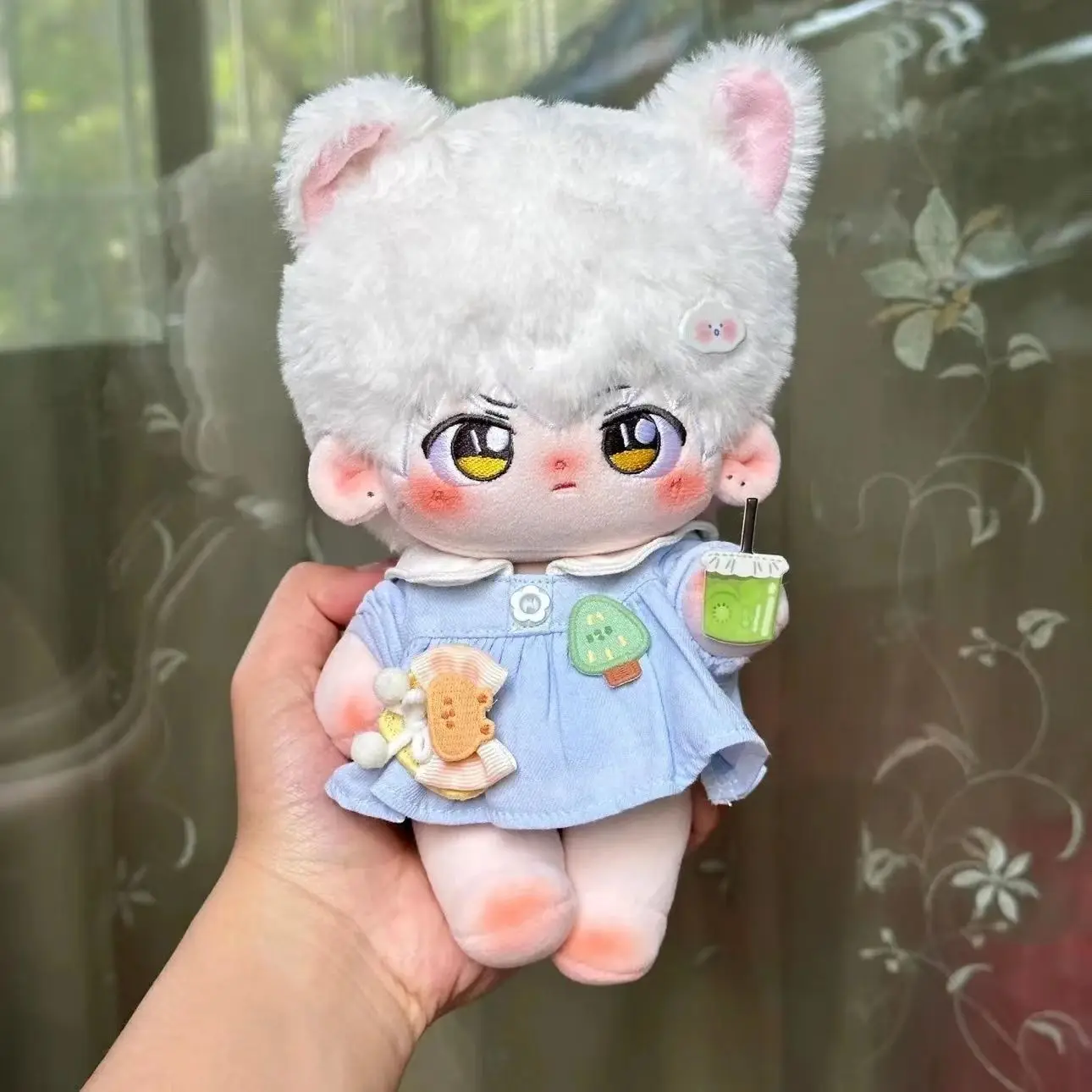 

20cm Game Light and Night Sariel Cosplay Handsome Plush Stuffed Doll With Skeleton Plushie Body Change Clothes Fans Gift