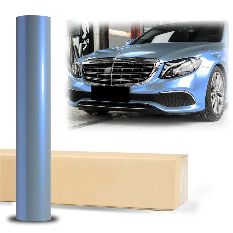 

New Style 1.52*18m Two Color Candy Gray Blue Full Car Stickers Car Pvc Films