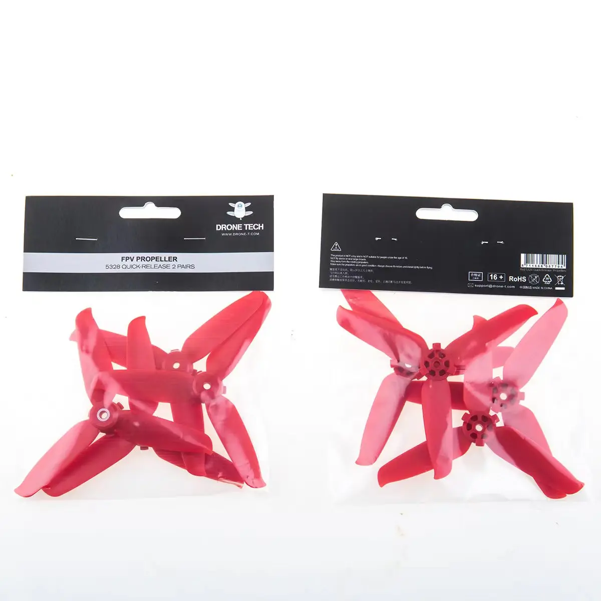 

2Pairs(2CW+2CCW) Dronetech 5328 5.3X2.8X3 3-Blade PC Quick-Release Propeller for DJI FPV Combo DIY Parts