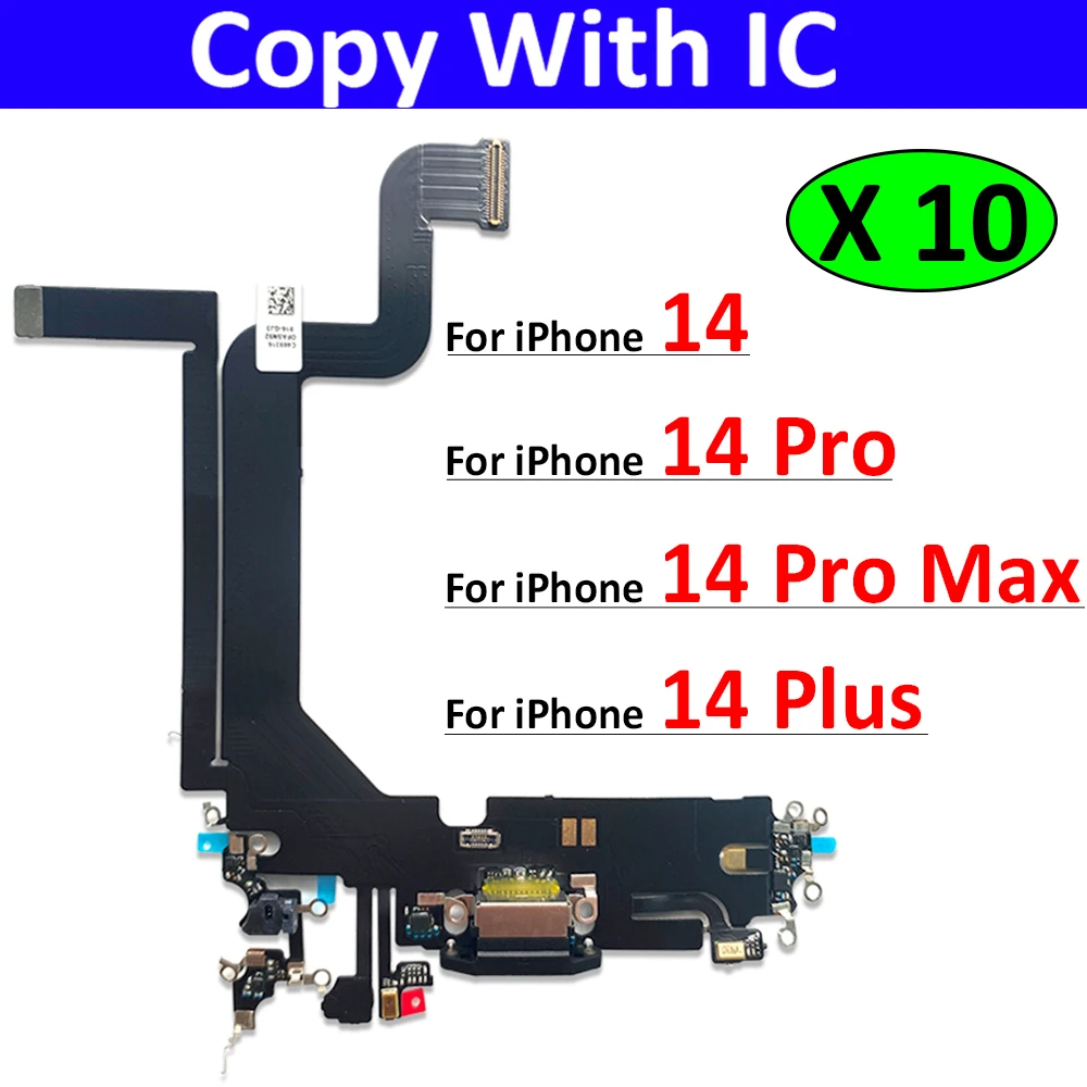 

10Pcs/Lot, New For iPhone 14 Pro Max Plus USB Charging Port Dock Charger Plug Connector Board Flex Cable
