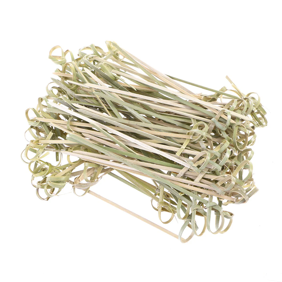 

Disposable Bamboo Tie Knotted Skewers Twisted Ends Cocktail Food Fruit Picks Fork Sticks Snacks Buffet Cupcake Toppers
