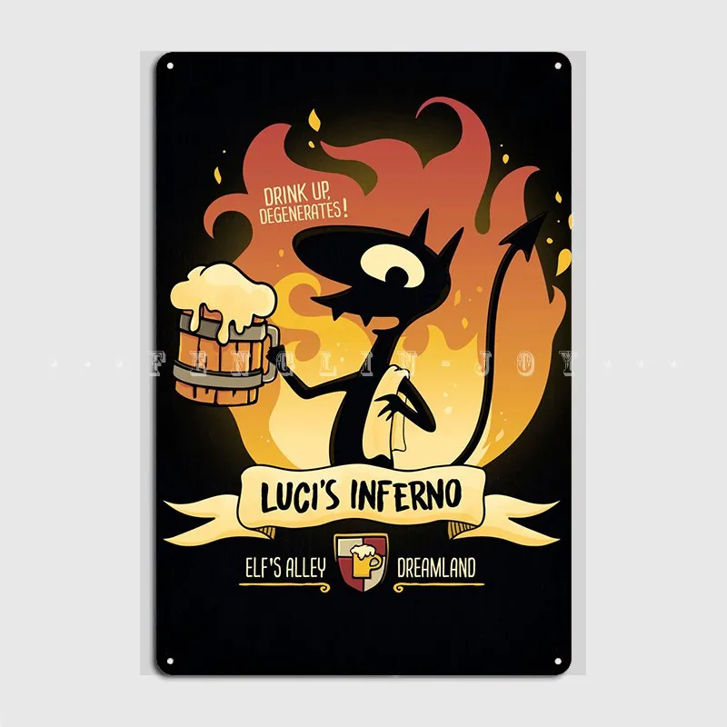 

Lucis Inferno Metal Plaque Poster Club Club Bar Printing Plaques Tin Sign Posters