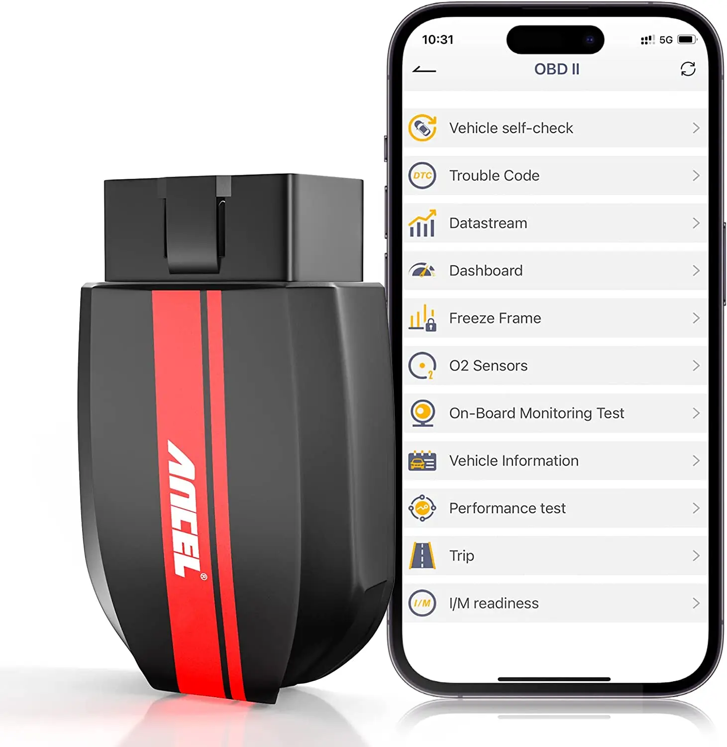

Сканер Ancel BD200 с адаптером OBD2, Bluetooth 5,0, с приложением