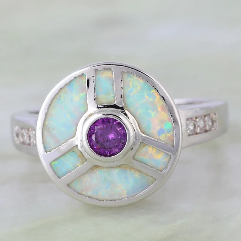 JLR690 оптовые цены посеребренное Настоящее синтетическое фиолетовое огненное