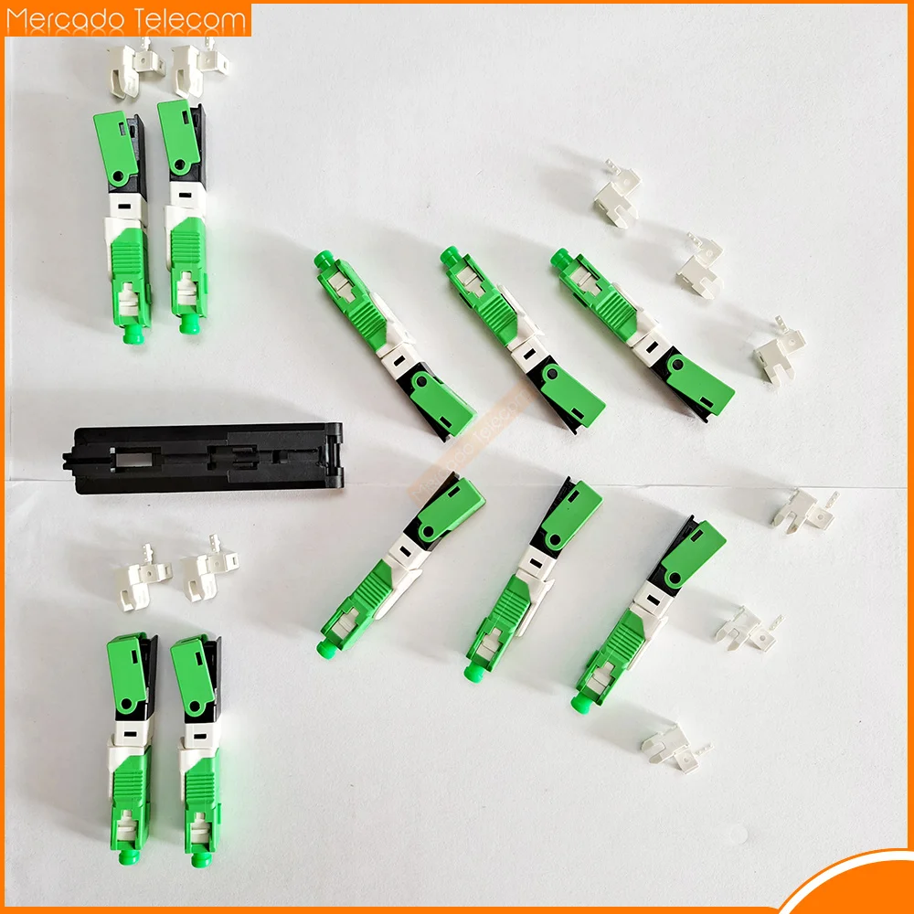 High Quality 100, 200PCS/Lot FTTH ESC250D SC APC & SC UPC Single-Mode Fiber Optic Quick Connector FTTH SM Optic Fast Connector