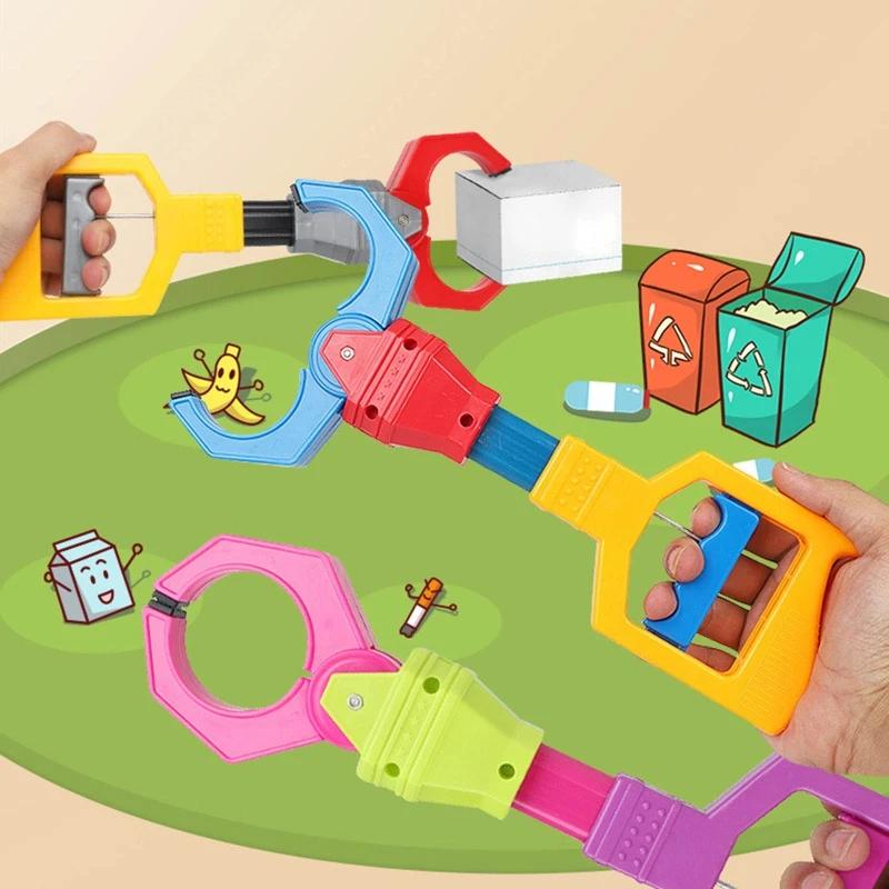 29cm/11in Mechanical Claw Fine Motor Skill Training Clamp Hand Grabber Toy Beach Robot Arm Toy Baby Boy Girl Funny Gift