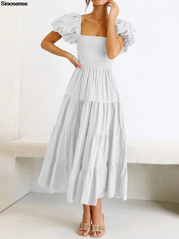 Женское пышное платье макси SINOSENSE