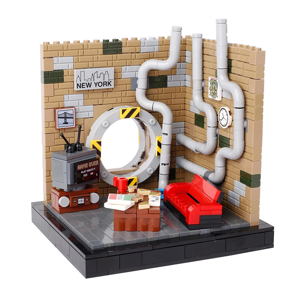 Конструктор MOC для подземных труб набор строительных блоков канализации пицца