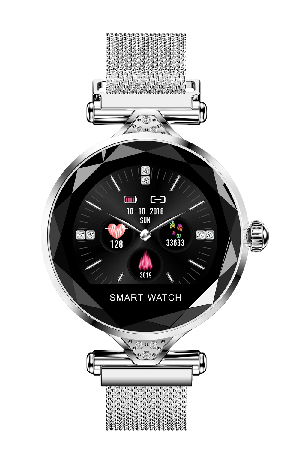 

Women Fashion Heart Rate Monitor Smartwatch Lady Fitness Bracelet Bluetooth Pedometer Female Waterproof Watch