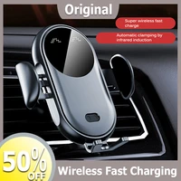 15w qi fast wireless charger stand car charger car air vent phone holder for iphone 11 12 x 8p samsung s20 charging dock station