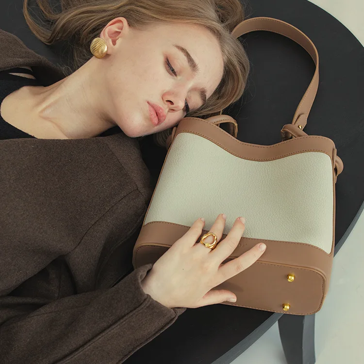 

Сумка-мешок из натуральной кожи для женщин, роскошная дизайнерская офисная сумочка на ремне с верхней ручкой, боковые сумки-слинги