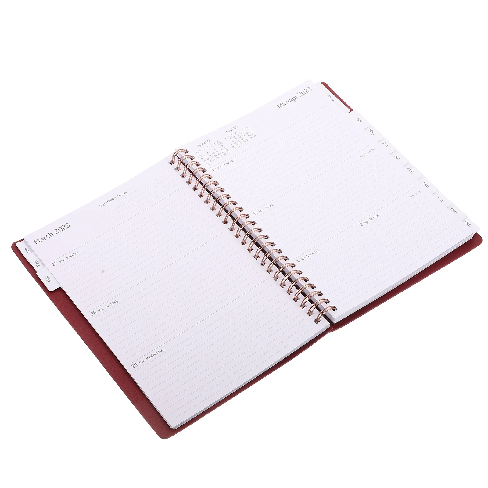 

Planner Notebook Notepad Daily Appointment Journal Schedule Book Monthly Spiral Weekly Classroom Class Calendar Office English