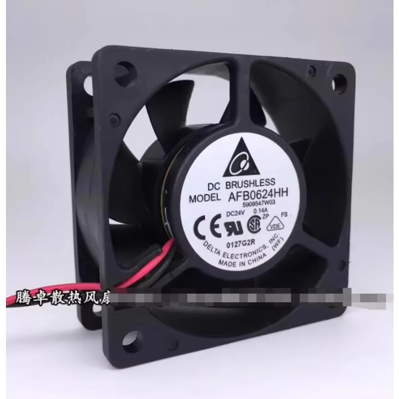 Фото Вентилятор охлаждения Delta Electronics AFB0624HH DC 24V 0.14A 60x60x25мм, 2-проводной №1