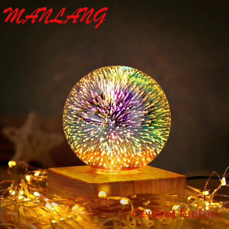 

Custom Hot Colorful Crystal Ball Nightlight USB LED 3D Firework Crystal Ball Night Lights for Valentine's Day Girlfriend Gift