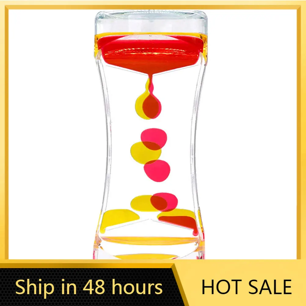 

Double Color Sand Hourglasses Colorful Liquid Timer Anxiety Relief Liquid Motion Timer Bubble Timer Oil Hourglaslock Home Decor