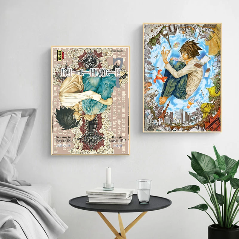 Плакаты из японского аниме Death Note эстетическая Картина на холсте настенное
