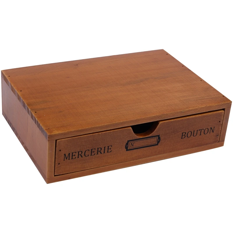 

Vintage Wooden Box Storage Drawer Wooden Chest Of Drawers Jewelry Organizer Office Home Decoration Desktop Storage Box