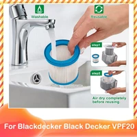 washable replacement filters for blackdecker black decker vpf20 model 90606058 01 smartech cordless cleaner