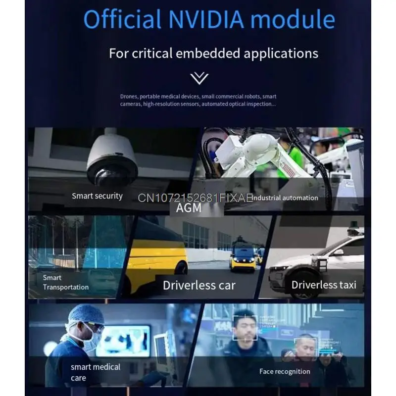 NVIDIA Gotowy system AI na module (SOM) z 16 GB EMMC modułem Jetson Nano (B01)