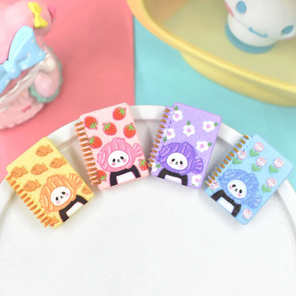 

10Pcs New Cute Panda Fish Desk Calendar Miniature Dollhouse kids Play Toys DIY Craft Scrapbooking Phone Keychain Decoration