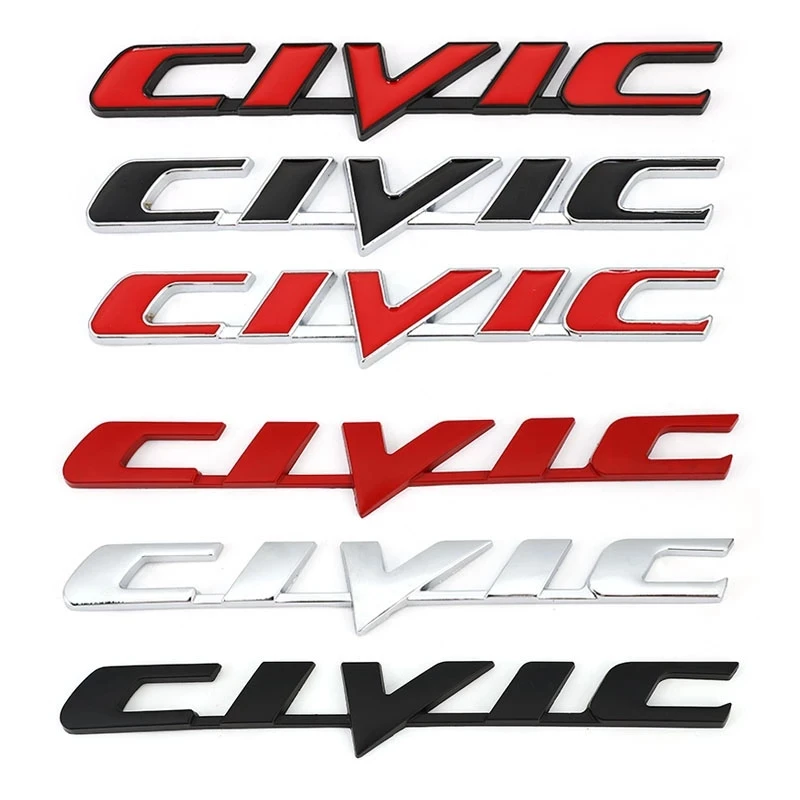 

Автомобильная наклейка, 3D металлические фотообои для Honda Civic, задний багажник, буква с логотипом, автостайлинг, аксессуары