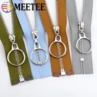 Металлические молнии 3 #, серебристые молнии с закрытым концом, 40-70 см, комплект для ремонта одежды, аксессуары сделай сам, 24 шт., 15-30 см