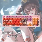 Механическое украшение клавиатуры Genshin Impact Hutao, аксессуары для косплея, поклонники, коллекционные подарки, клавиши из ПБТ аниме