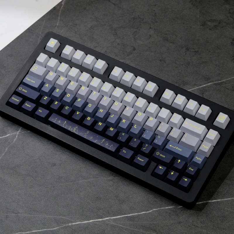 

Колпачки для клавиш GMK Mountain Range с 129 клавишами, профиль вишни, сублимационные колпачки для клавиш MX Switch, механические колпачки для клавиш клавиатуры, 1 комплект