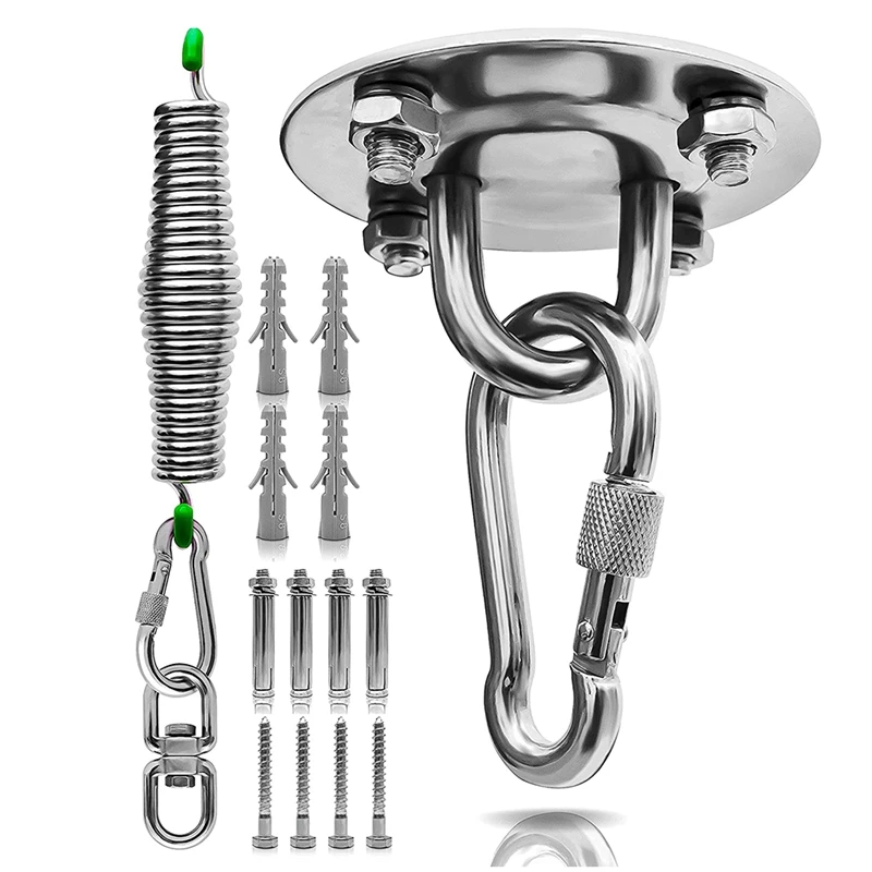 

Подвесной комплект для подвесного стула, держатель для дырокола, крючок для потолка + подвесное кресло из нержавеющей стали с вращением на ...
