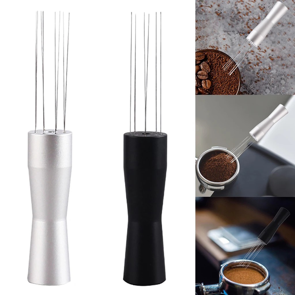 1PC Coffee Powder Tamper Distributor LevelerTool Coffee Powder Espresso Stirrer Stirring Tool Food-grade Stainless Steel Needles