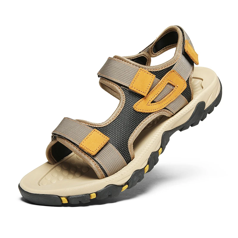 

Hot Sale Summer Sandals Mens Big Size 38-47 Outdoor Beach Casual Shoes Fashion Dropshipping Khaki Blue
