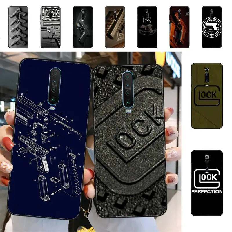 

Glock Handgun Phone Case for Redmi 5 6 7 8 9 A 5plus K20 4X S2 GO 6 K30 pro