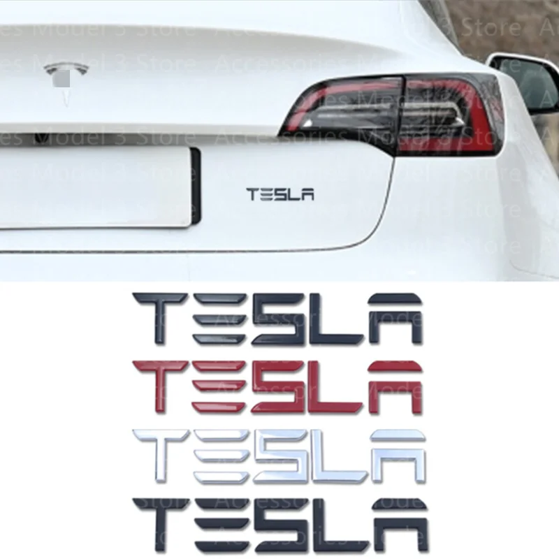 

Наклейки с логотипом БАГАЖНИКА АВТОМОБИЛЯ Tesla Model 3 S X Y 2022, 3D металлические фотообои, наклейки Tesla Model Y 2023, аксессуары