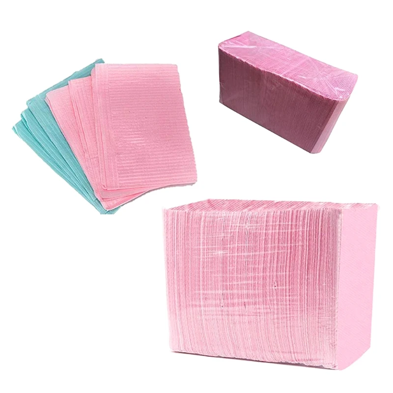 

125Pcs 3 Ply Disposable Tattoo Tablecloth Hygiene Dental Bibs Napkins Absorbent Pad for Tattoo Nail Art Manicure Table Mat Cover