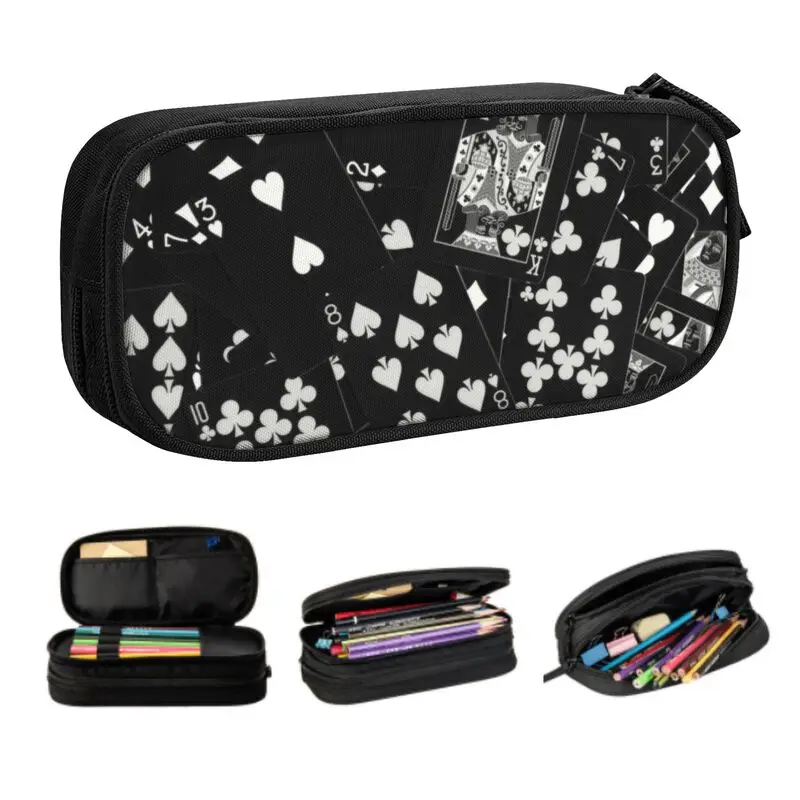 

Poker Pencil Case for Boy Girl Big Capacity Gambling Card Game Pen Bag Box School Accessories