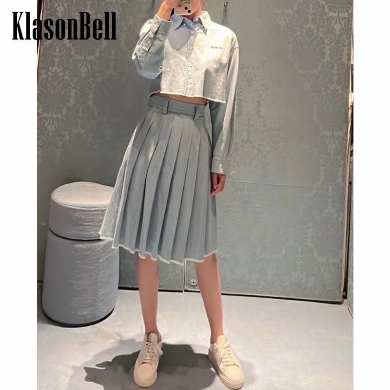 6 10 KlasonBell винтажная вышитая буква НЕОБРАБОТАННАЯ джинсовая короткая Свободная