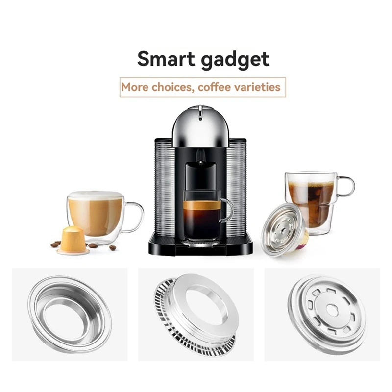 Stainless Steel Coffee Filter For Delonghi ENV135/Vertuo Next/Vertuo Maker Reusable Refillable G-Cup Capsules