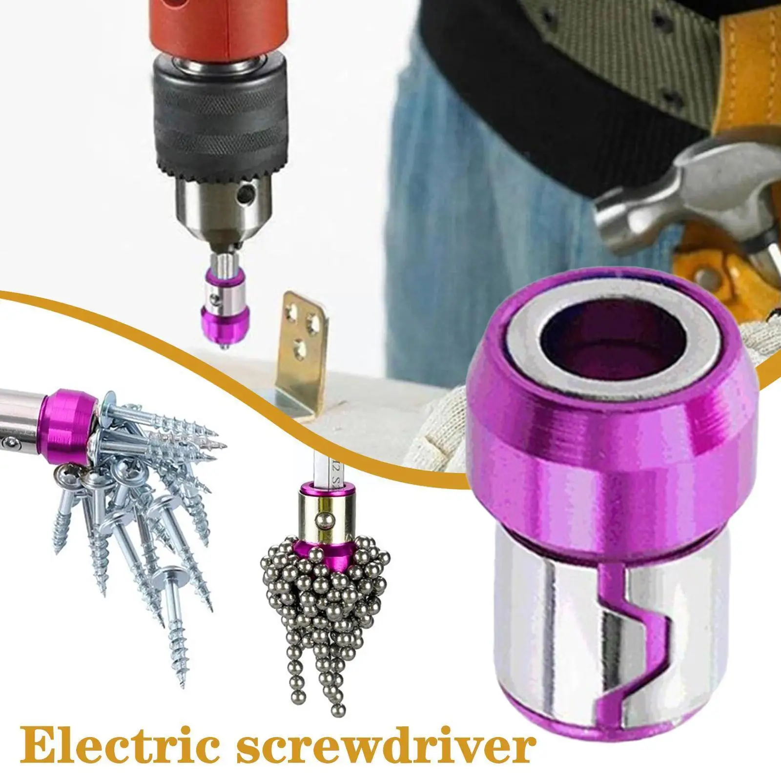 

1 шт. магнитные насадки для отверток Намагничивающее антикоррозийное магнитное кольцо для шестигранной отвертки 6,35 мм B7d6