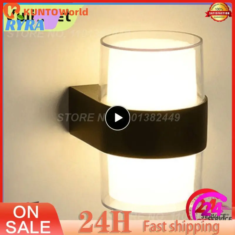 

Circular Design Dual-headed Led Wall Light Led Wall Light Up And Down Emitting Garden Front Door Villa Suitable For Outdoor Use