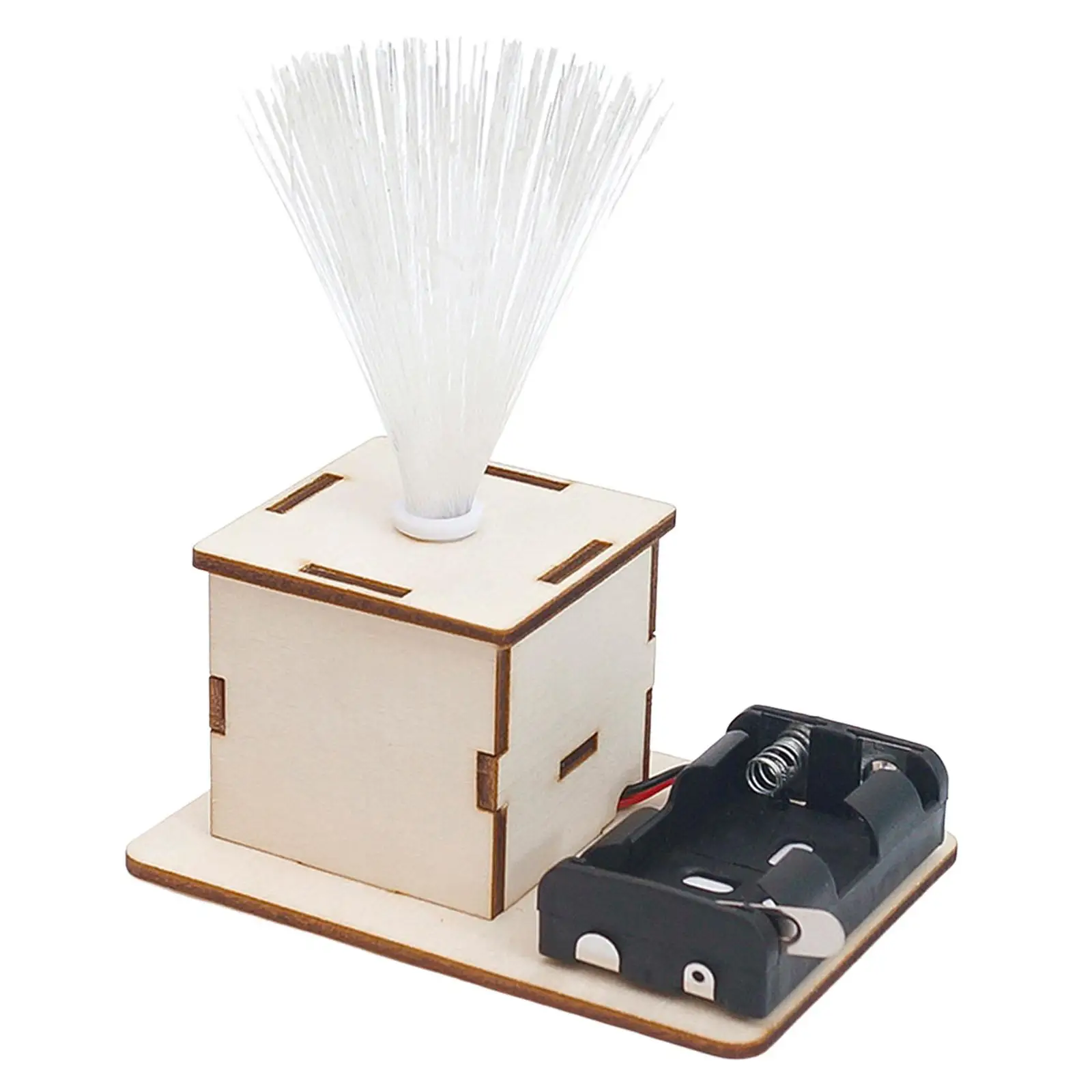 

Colorful Optical Fiber Lamp DIY Wooden Building Kit for Students Easily Install Manual Assembly Model Educational Toys Durable