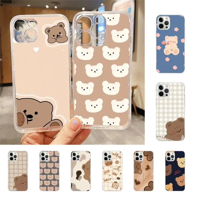 

Cartoon Bear Phone Case For Iphone 7 8 Plus X Xr Xs 11 12 13 Se2020 Mini Mobile Iphones 14 Pro Max Case