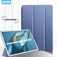 tablet case for huawei matepad pro 10 8 2021 smart sleep wake tri fold full protective flip cover bag stand capa for mrr w29